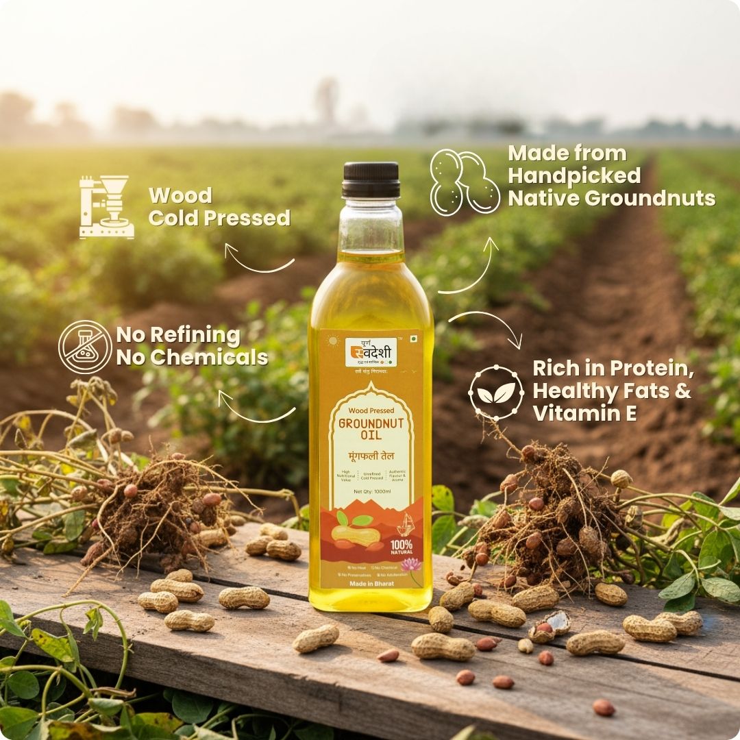 Wood Coldpressed Groundnut Oil 